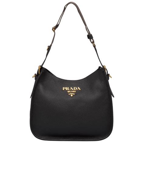 black hobo bag prada|prada hobo shoulder bags.